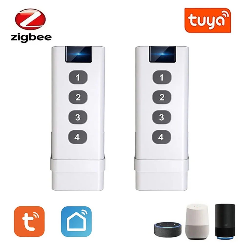 

Tuya ZigBee Smart Wireless Scene Switch 4 groups remote portable remote control Zigbee hubs need no limit to the control devices