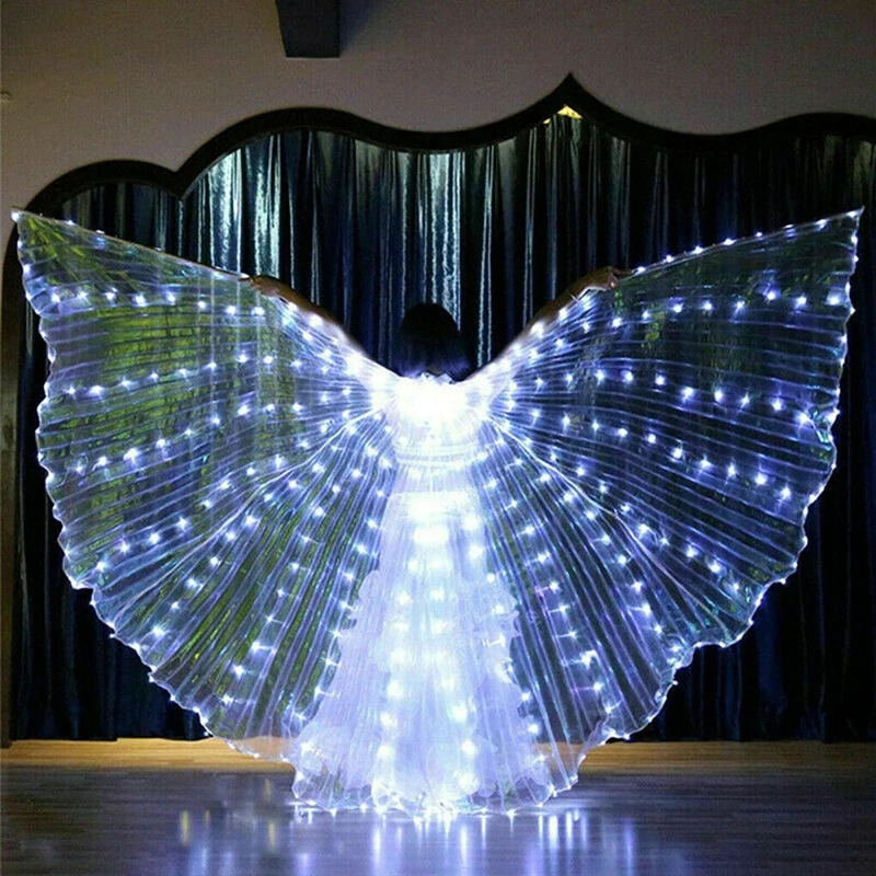 Halloween Costume Princess Cloak Girls Cosplay Light Up Wings for Carnival Party