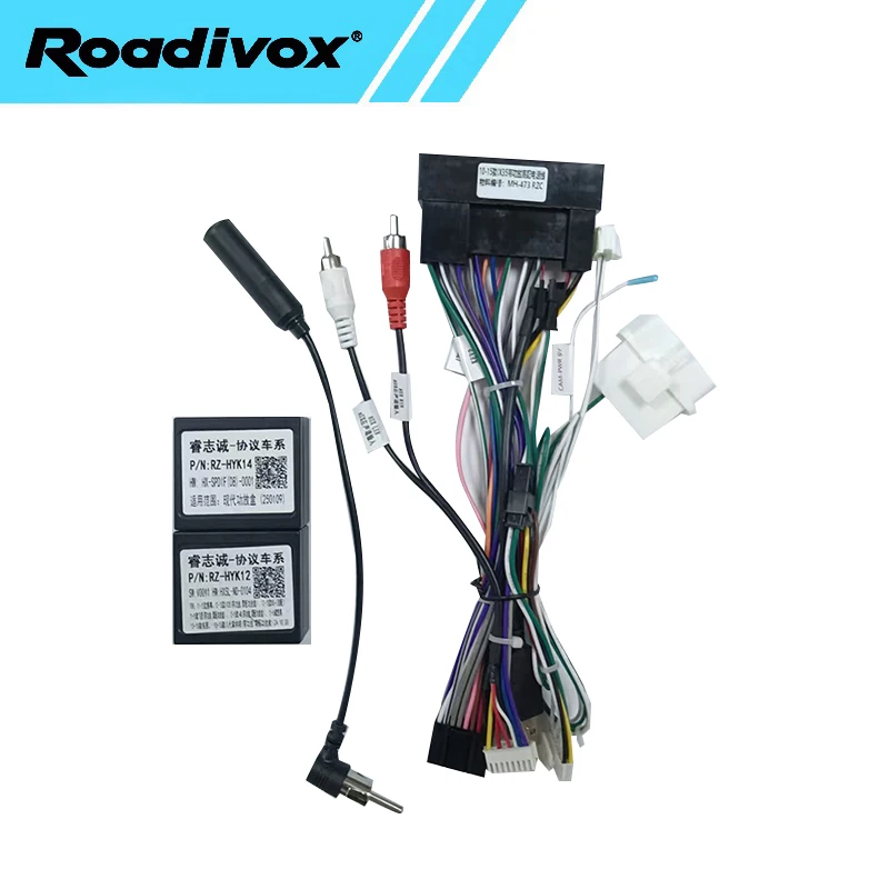 أندرويد راديو السيارة Canbus صندوق فك لشركة هيونداي IX35 سوناتا 8 سانتافي كيا K3 16 دبوس الأسلاك قابس كابلات الموصلات الطاقة