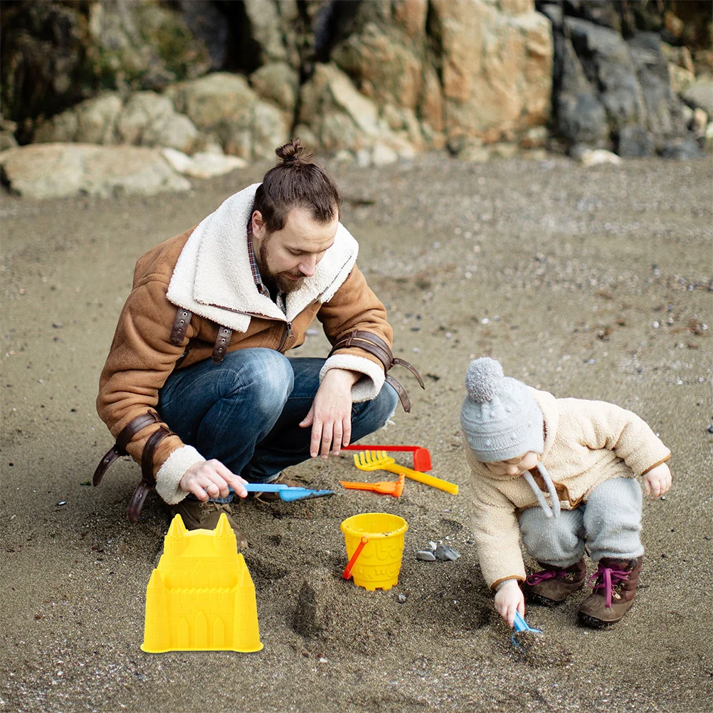 Secchi di sabbia in plastica da 6 pezzi Secchi di plastica per bambini Gioco da spiaggia Secchi di plastica per attrezzi da giardino multifunzione durevoli e durevoli di alta qualità