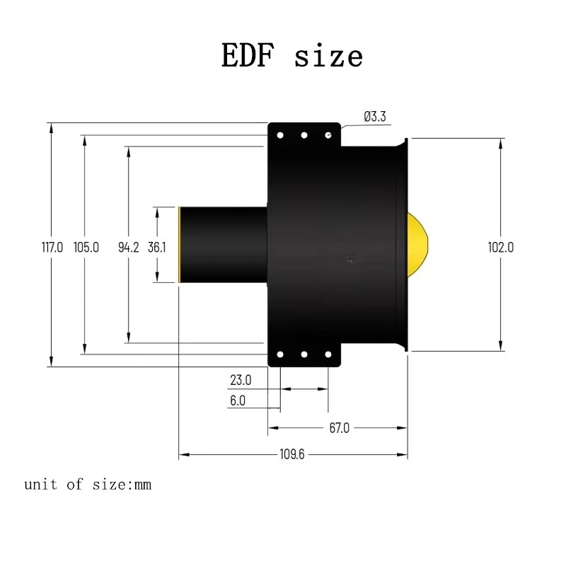 90MM V2 EDF 12-blades 3668-1960KV Inner Runner for Freewing F-18 RC EDF Jet Plane