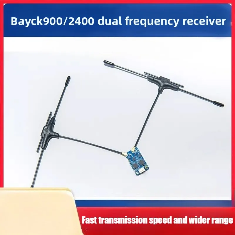 

BAYCKRC ELRS FPV Drone Long Distance Transmission Receiver 900/2400 Dual Band Gemini RX Frequency Feedback Aircraft Accessories