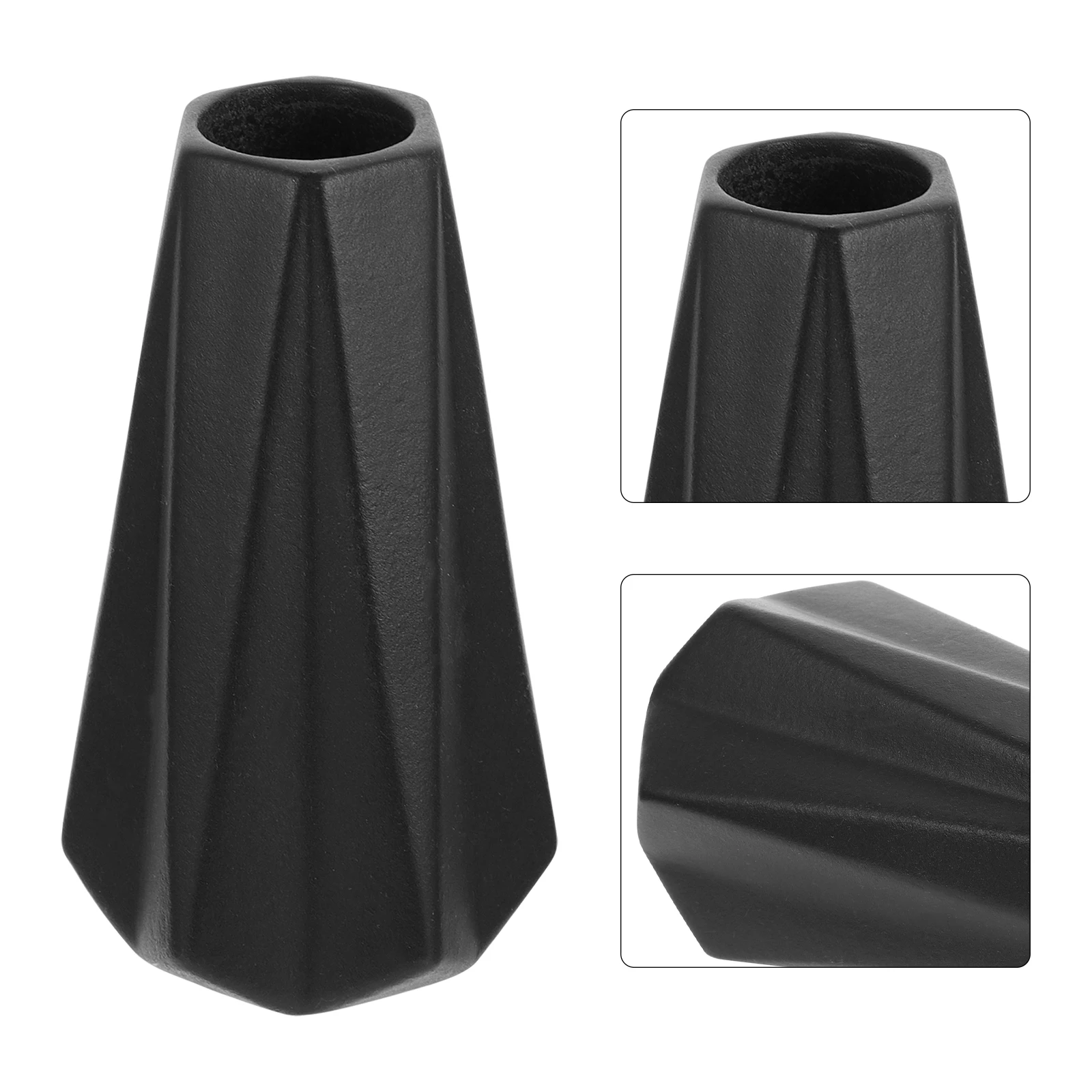 

Black Ceramic Flower Vase Solid Color Simple Style Home Decor Planter Pot Suitable for Cactus Desktop Office Balcony Arrangement