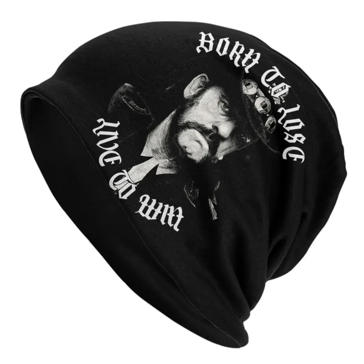 

Custom Rock Singer Lemmys Retro Bonnet Hat Knit Hats Men Women Fashion Unisex King of Spades Warm Winter Beanies Cap