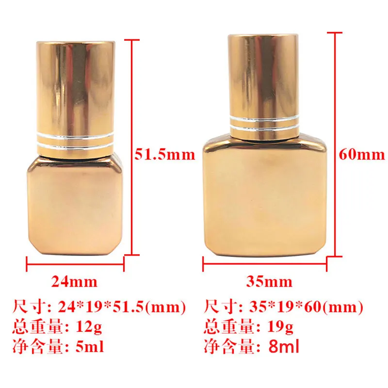 10pcs Professional Eyelash Glue Bottle Empty Replacement Case 1Second Dry Eyelash Extension Glue Storage Container