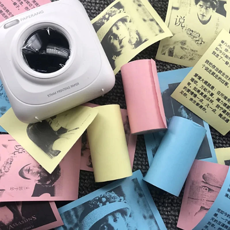 Colour Thermal Paper Self-adhesive thermal paper  Children Camera Instant Print Kids Camera Printing Paper Replacement Accessori