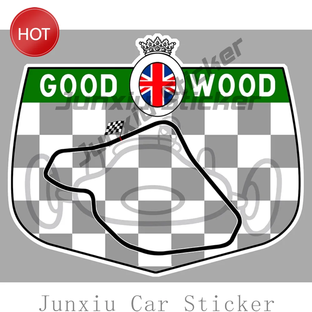 Vintage Racing Track Goodwood Racing Track Weather Resistant Sticker For Van Body Hood Rear Window Pvc Decal Auto Accessories