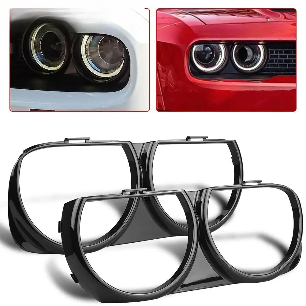 

Front Headlight Bezel Frame Trim For Dodge Challenger Scat Pack 2015 2016 2017 2018 2019 68259053AB 68259052AB AM-3266536830