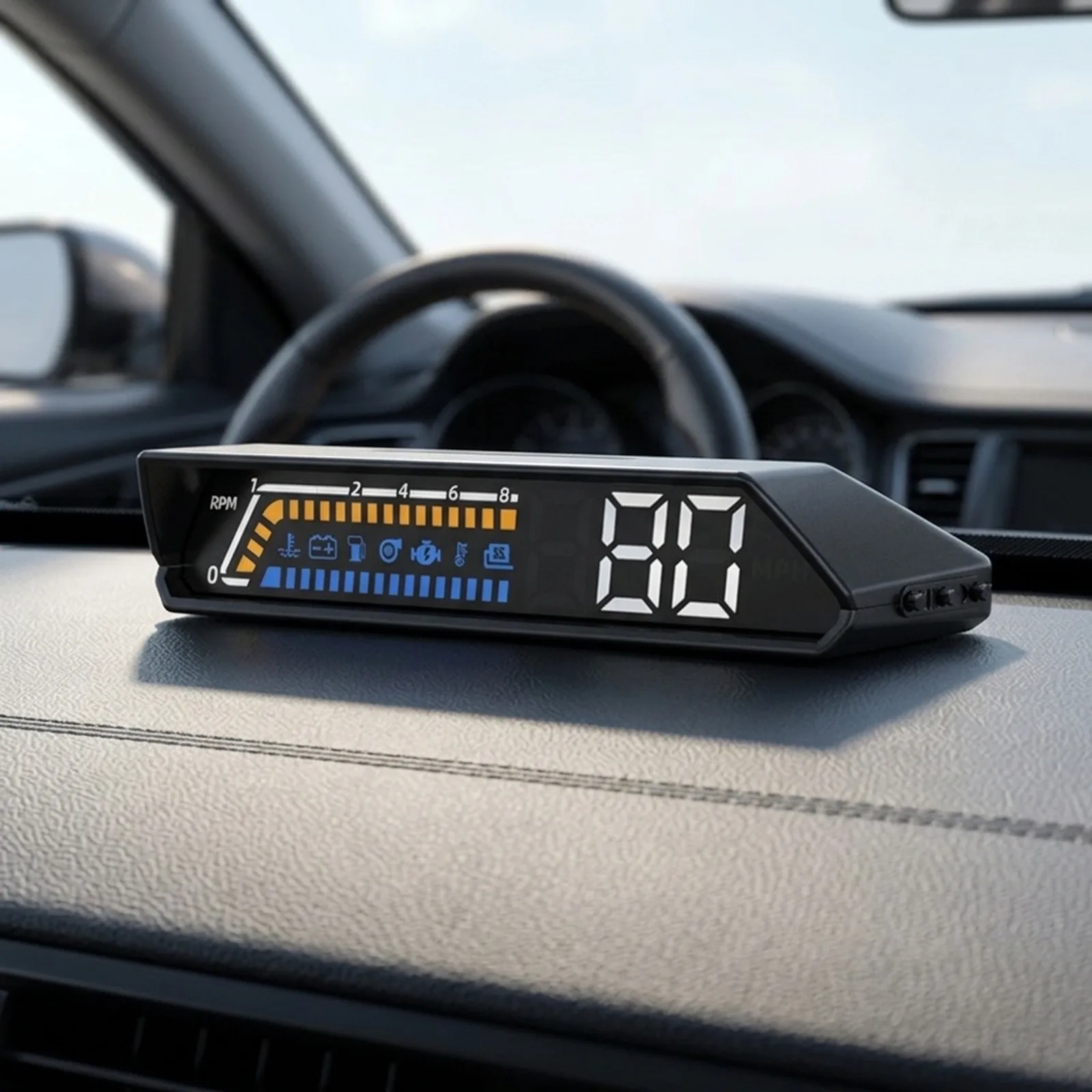 Easy To Use for obd2 Car Head Up Display Car Dashboard Dual-screen Linkage for obd2 Interface Universality Easy
