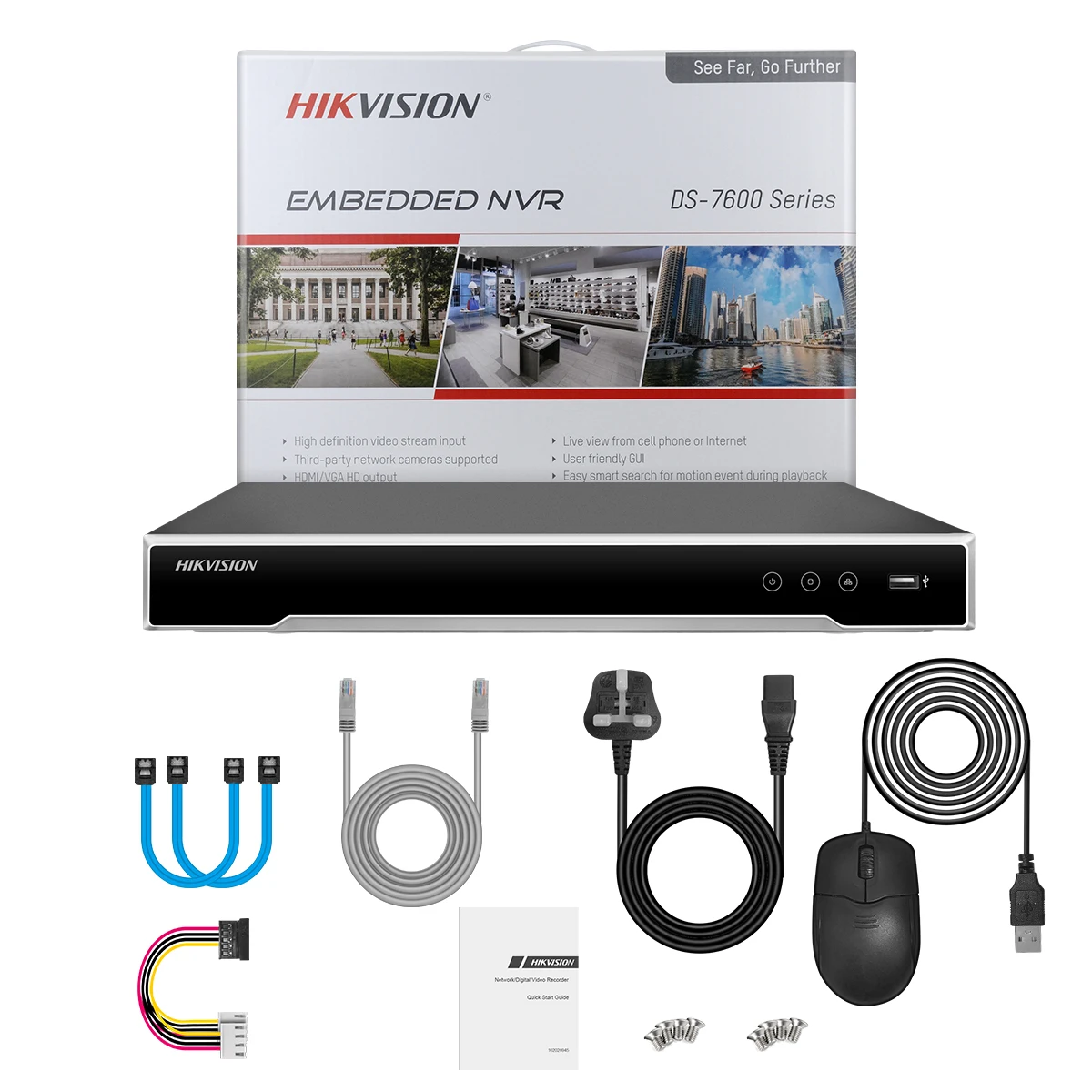 Imagem -02 - Hikvision-gravador de Vídeo Inteligente Ds7616ni-q2 16p 16ch com Portas 16poe 4k H.265 2sata Nvr Nvr