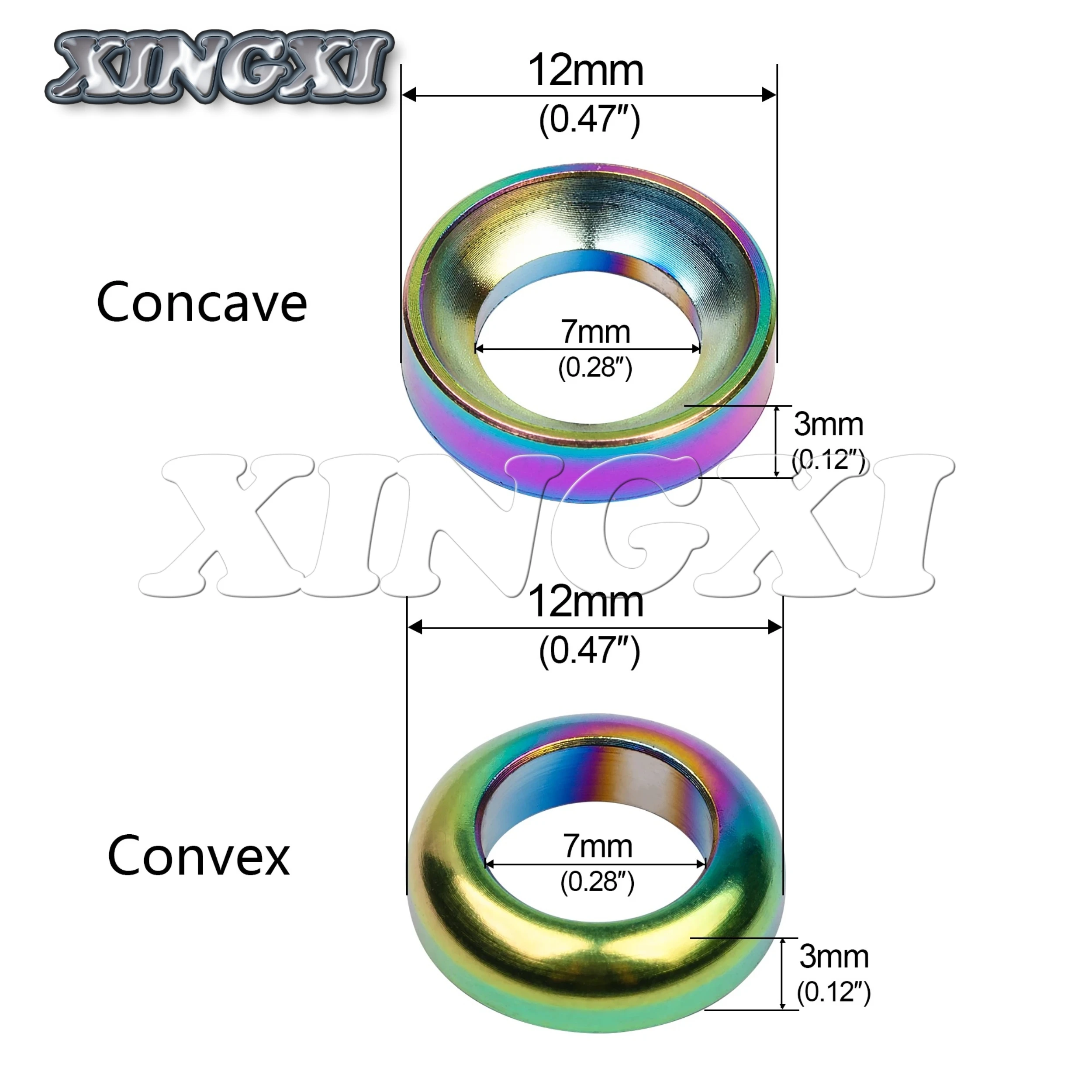 Xingxi GR5/TC4 Titanium M6 Bump And Convex Washer Gasket for Mountain Bike Modified Xt Mounting Bolts