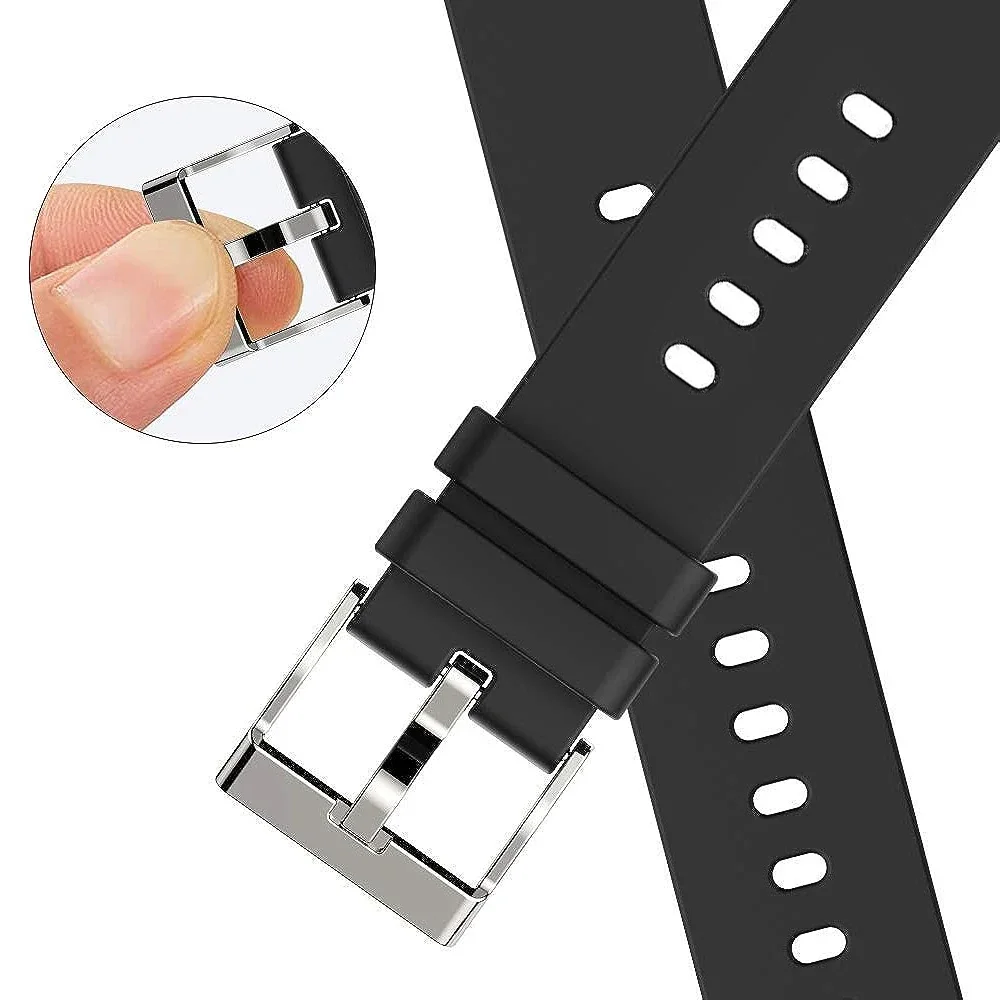 16mm 18mm 20mm 22mm Smart Watch Bands, Replacement Adjustable Straps for Samsung Galaxy Silicone Strap Wristband Accessory