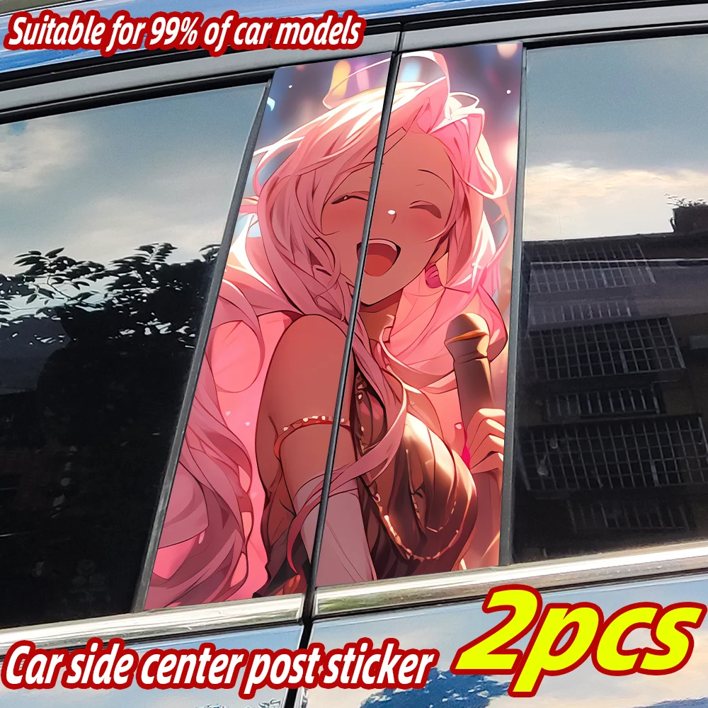 

Anime Songstress Car Stickers Auto B Pillar Waterproof Sunscreen Decor Cover Scratches Car Door Pillar Vinyl Decals Accessories