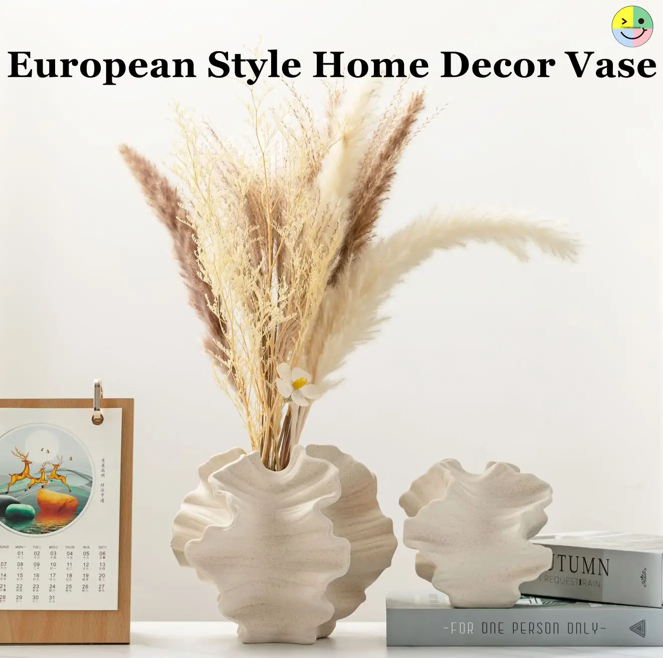 European Style Vase with Frosted Texture Home Decoration Plain Fired White Ceramic Ornaments Handicrafts