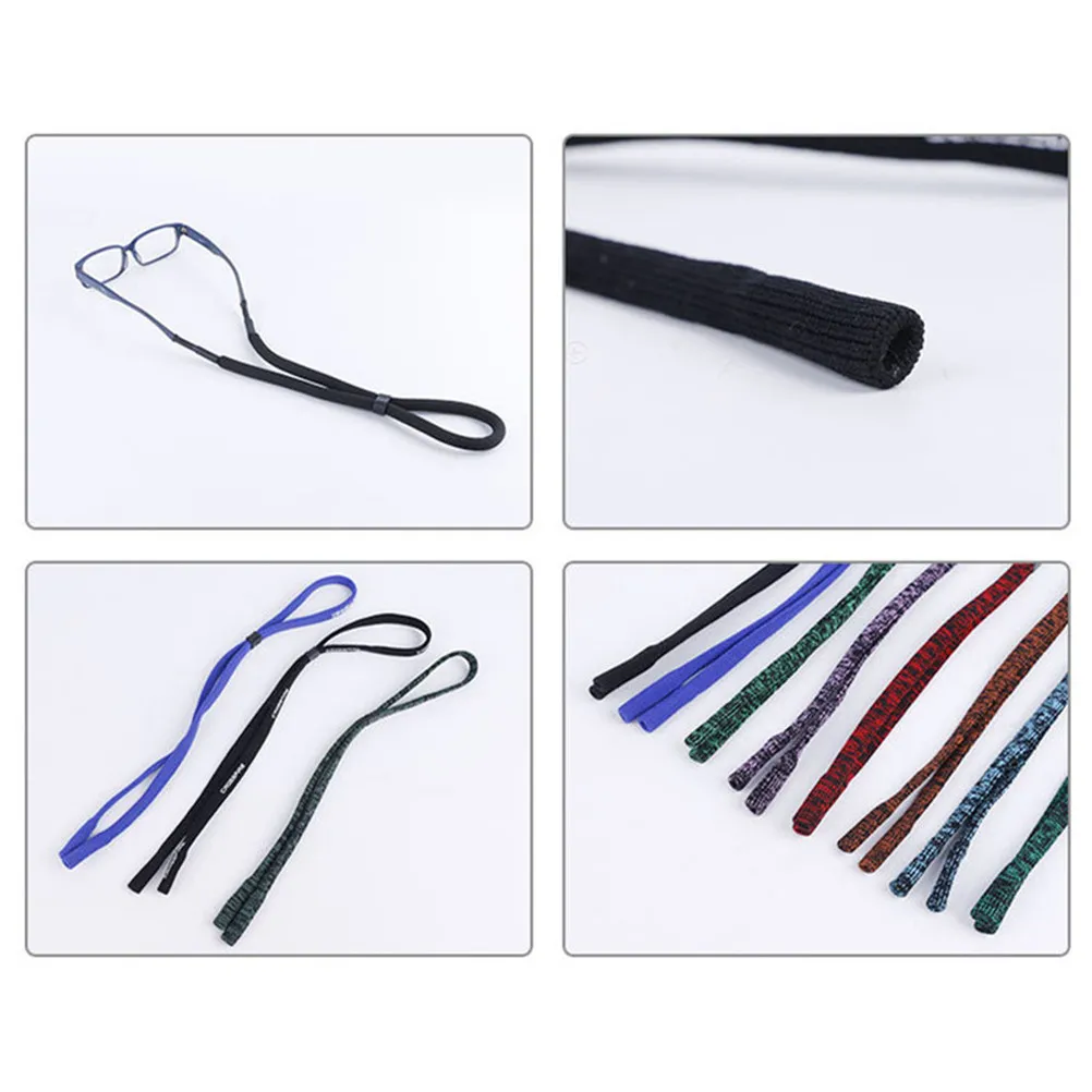 

Набор из 5 регулируемых ремешков для очков: нескользящие нейлоновые спандексные держатели для спортивных, солнцезащитных, защитных и корректирующих очков