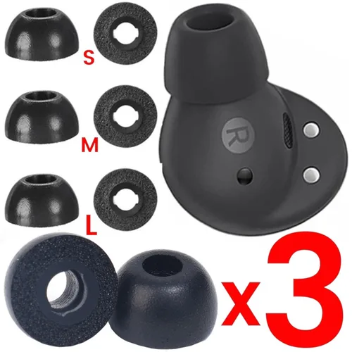 Imagen 1 del producto 3-1 pares de tapones para los oídos de espuma viscoelástica para Samsung Galaxy Buds Pro, auriculares de esponja suave con reducción de ruido, tapones para los oídos para Galaxy Buds Pro