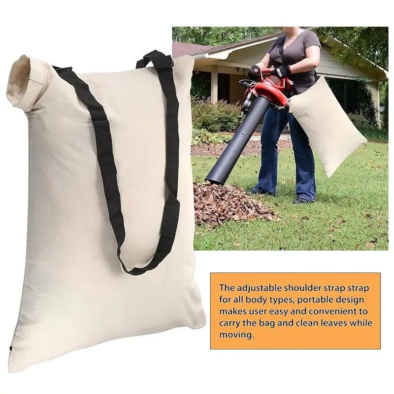 AT19-Replacement Bottom Debris Self-Unloading Bag Adjustable Leaf Series Zipper Bag For Mulcher Vacuum Leaf Storage Bag