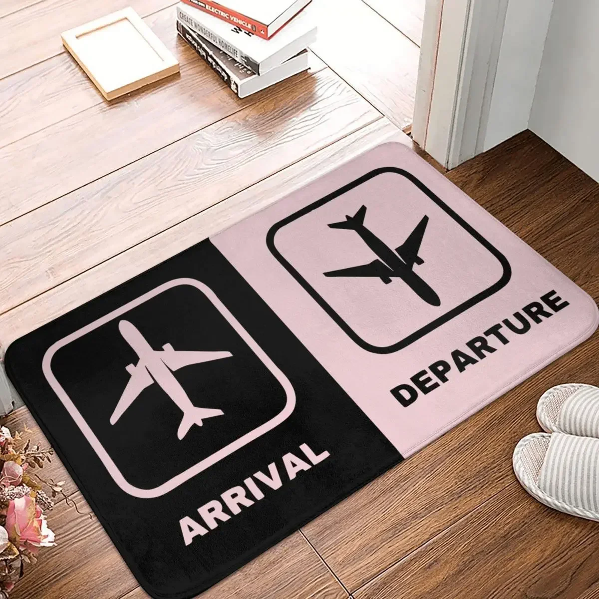 Popular The Exit Arrival Departure Doormat Bathroom Rectangle Entrance Balcony Mat Aircraft Logo Absorbent Floor Rug Door Mat