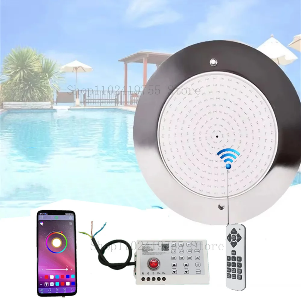 25W RGB Underwater Lights 12W 12V IP68 LED Swimming Pool Light 35W 18W Bluetooth APP control Pool Party Decoration Fountain Lamp