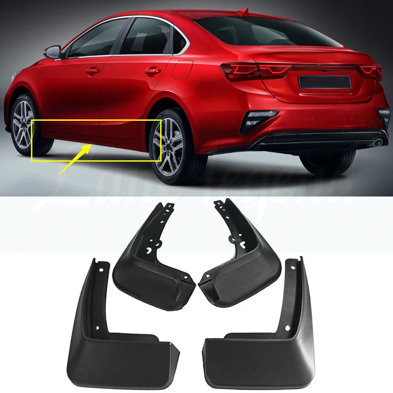 4pcs Set For Kia Forte Cerato K3 BD 2019 2020 2021 Fender Mud Flaps Splash Guard Flap Mudguards Accessories Front Rear