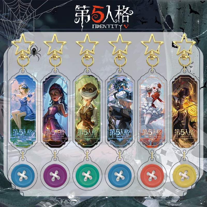Game Identity V Cartoon Character Sandwich Pendant Keychain for Accessories Bag Pendant Key Chain Jewelry Fans Lovers Gifts