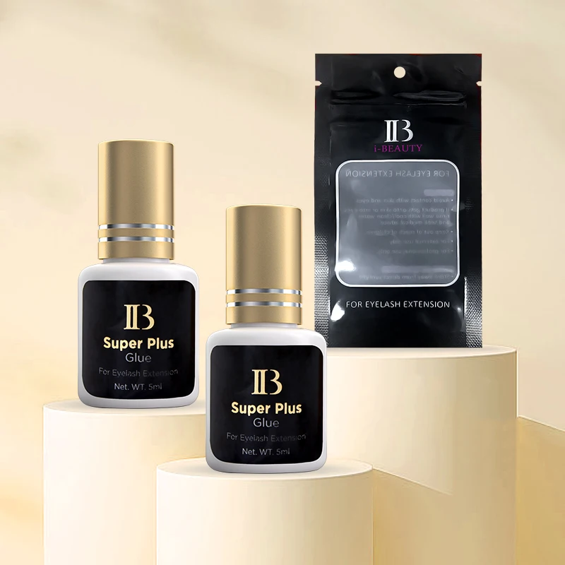 1 botella IBeauty Super Plus SKY S + pegamento extensión de pestañas postizas Corea Fast 1S herramienta de maquillaje de secado rápido suministros adhesivos señora negro
