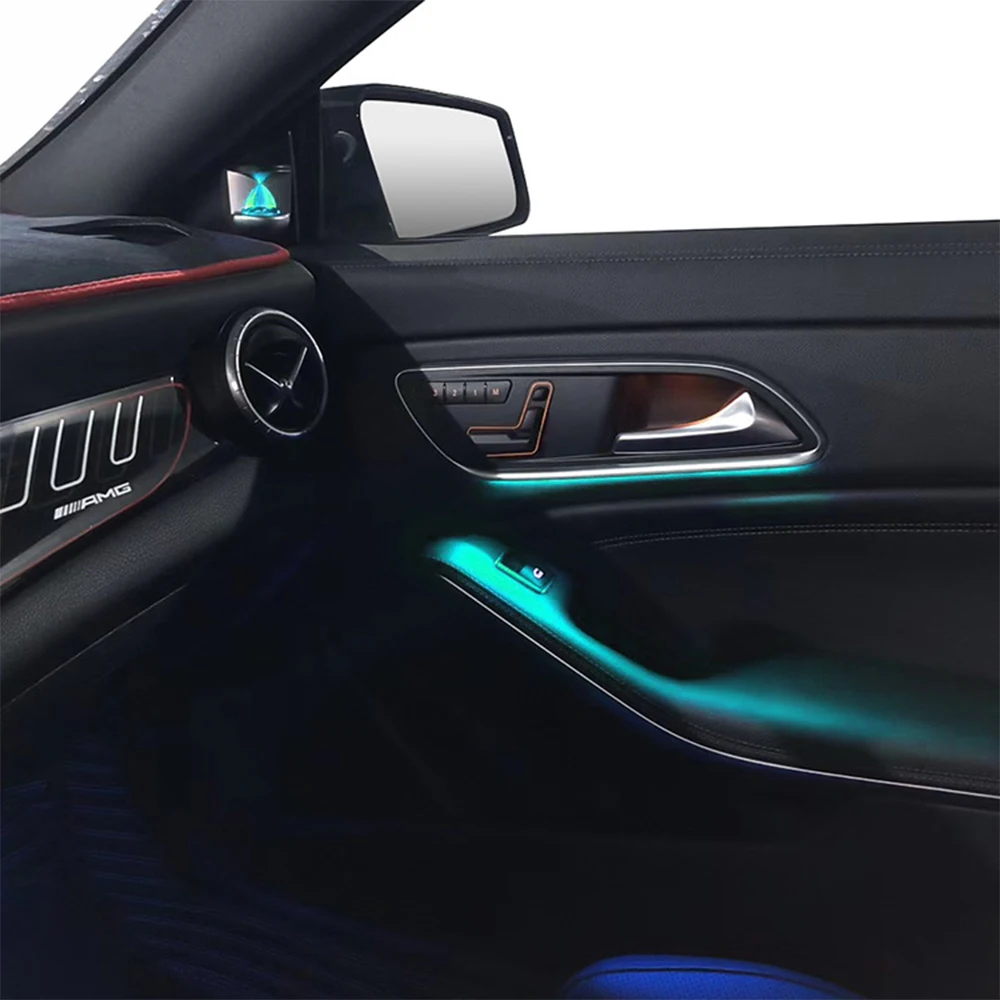 Car Tweeter Ambient Light For Mercedes Benz GLE/CLS/CLA/W218/W166 12 Color Hourglass Tweeter Atmosphere Light Speakers LED Light