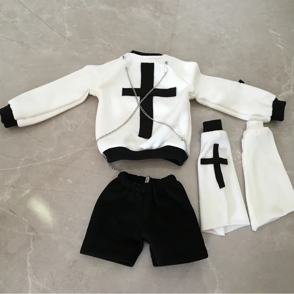 Costume de vêtements de poupée pour poupée Bjd de 45cm, manches longues + shorts + couvre-jambes, jouets pour filles, habillage, maison de jeu, accessoires de poupée, sans poupée, 1/4