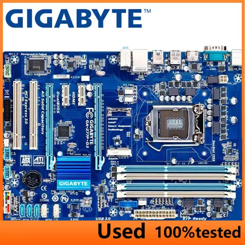 Gigabajt GA-Z77P-D3 płyta główna pulpitu Z77 LGA 1155 i3 i5 i7 DDR3 32G ATX UEFI BIOS oryginalne używane