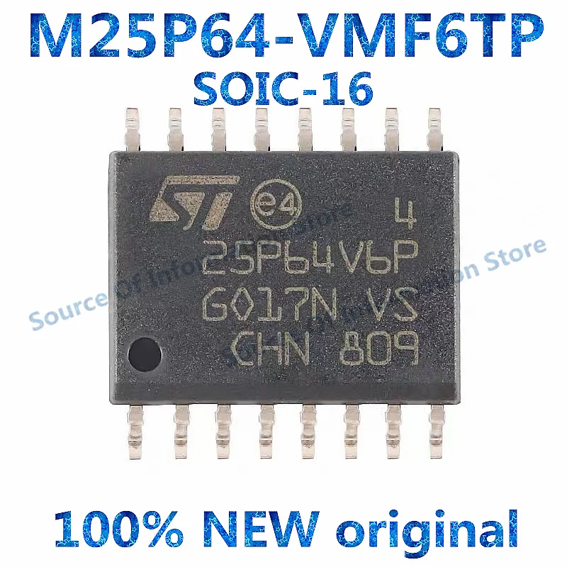 M25P64-VMF6TP SOIC-16 64Mb Serial Flash Embedded Memory Chip 100% New