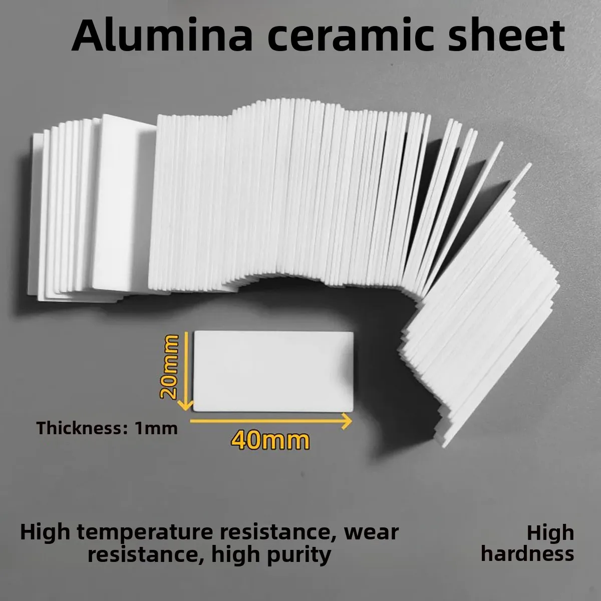 96% Alumina Ceramic Substrate 20401mm, High Thermal Conductivity 24W/m·K, Heat Dissipation Insulating High Temperature Resistant