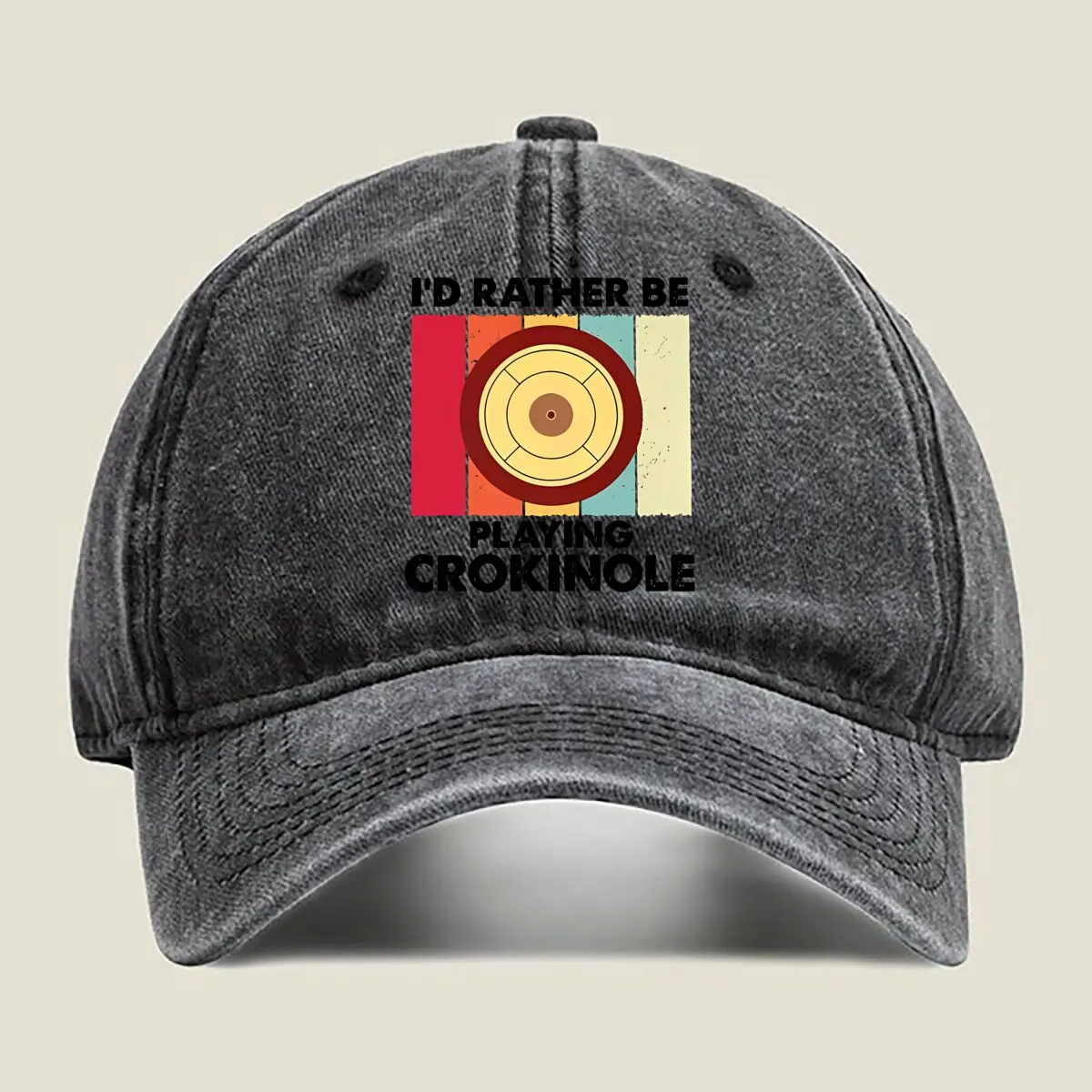 

Промытая бейсболка для настольной игры Crokinole Game Art