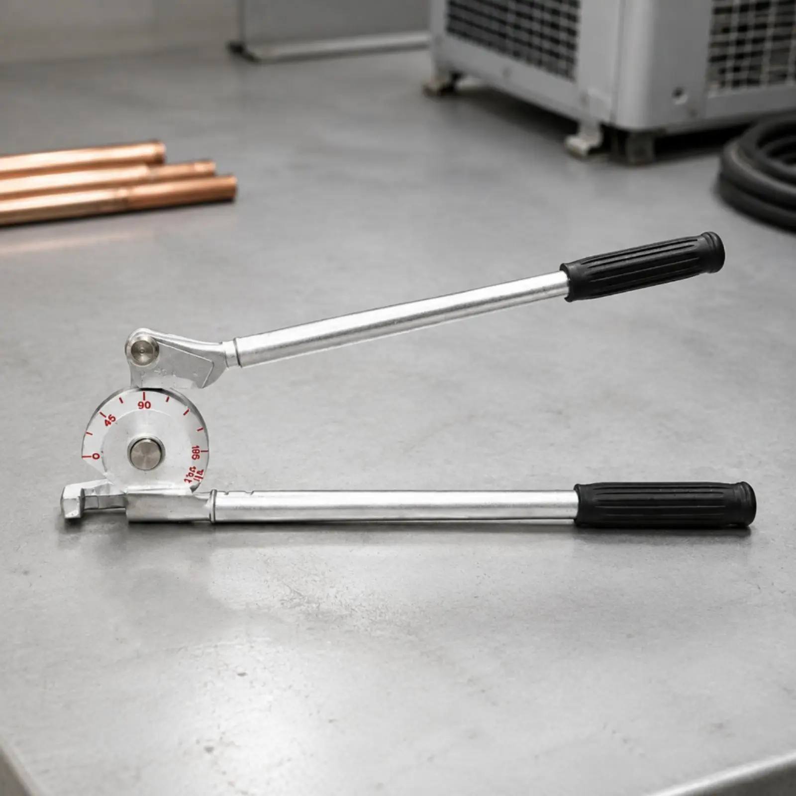 Hand Lever Tube Bender for Copper Aluminum Tubing with Angle Gauge Manual Workshop Pipe Tool - view 3