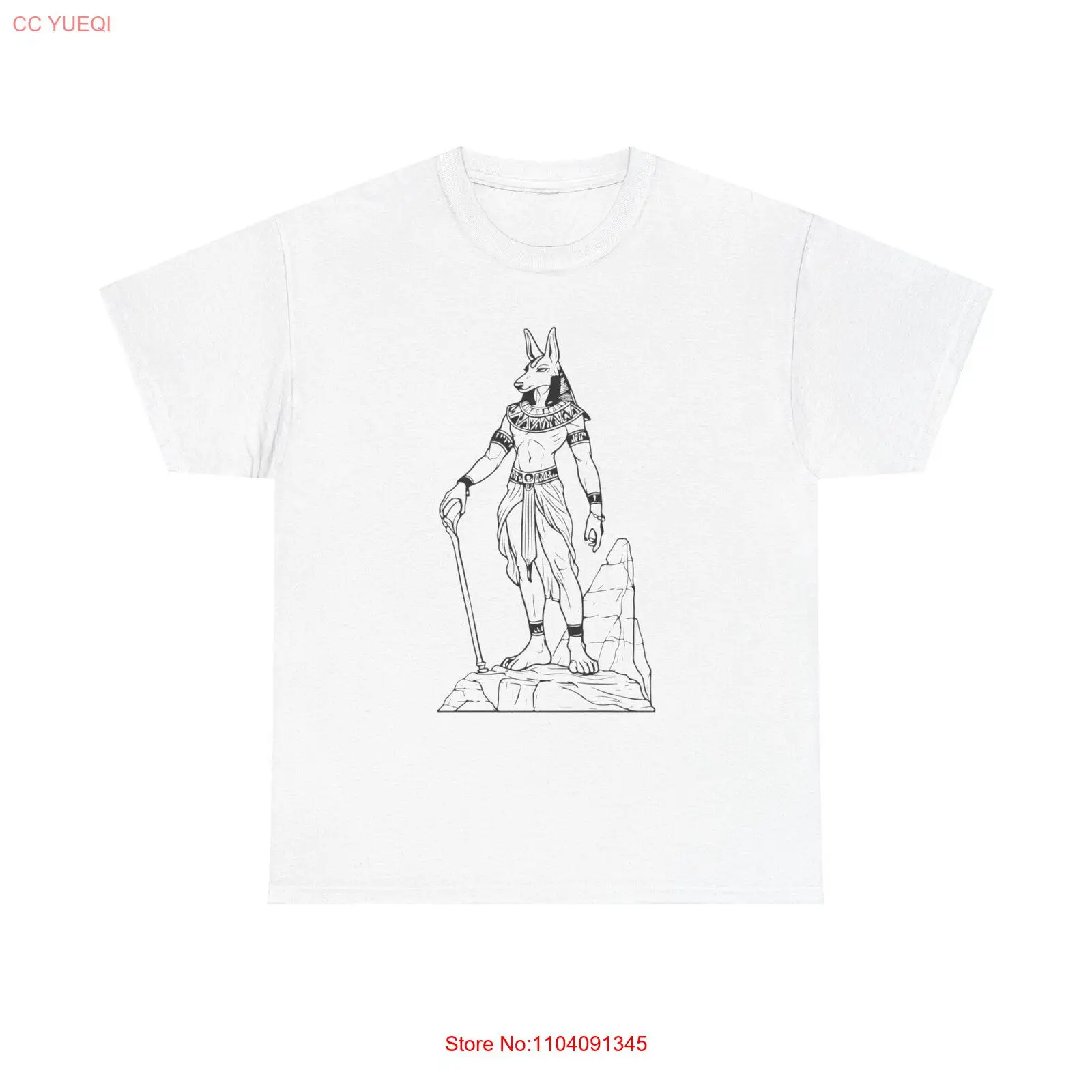 T-Shirt Anubis-Dieu égyptien après la vie, art jackal, mommification, monde souterrain