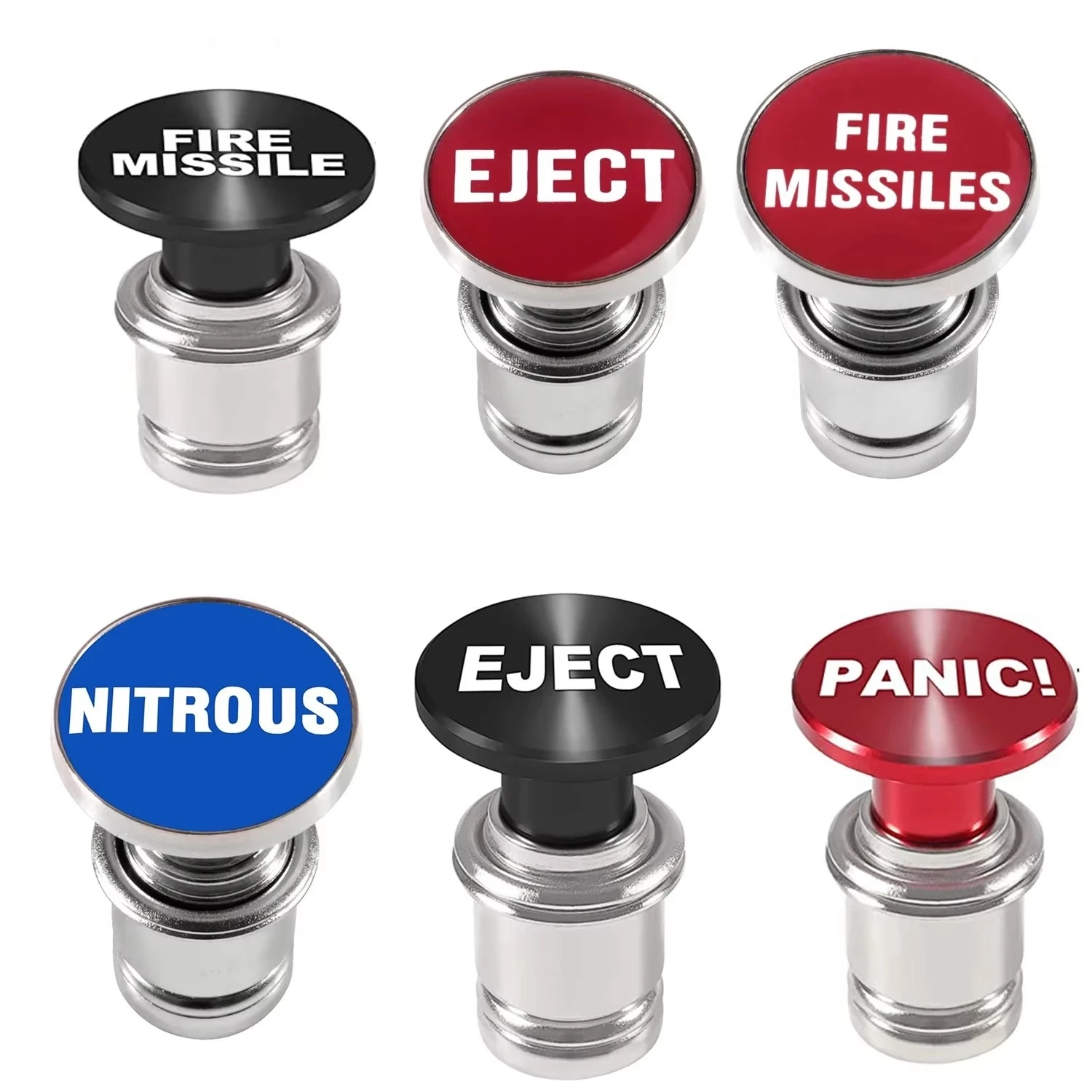 Car Cigarette Lighter Plug Cover Eject Button and Fire Missiles Button Car Cigarette Lighter Replacement Fits Most Vehicles