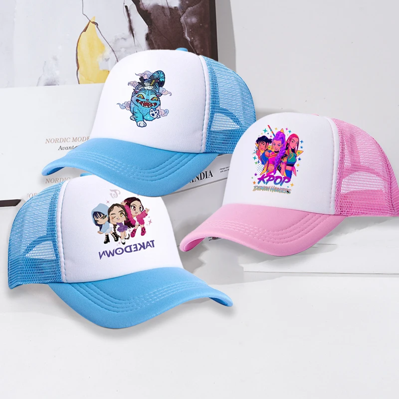 

KPop Demon Hunters Outdoor Caps Cartoon Adult Boys Girls Cute Baseball Caps Printed Letter Spring Summer Hat Beanies Kids Hats