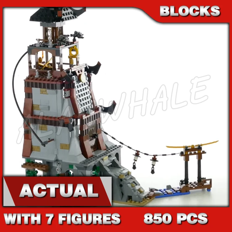 

850 шт. Shinobi The Lighthouse Siege Sky Pirates' Jet, многоэтажная башня 10528, строительные блоки, игрушки, совместимые с моделью