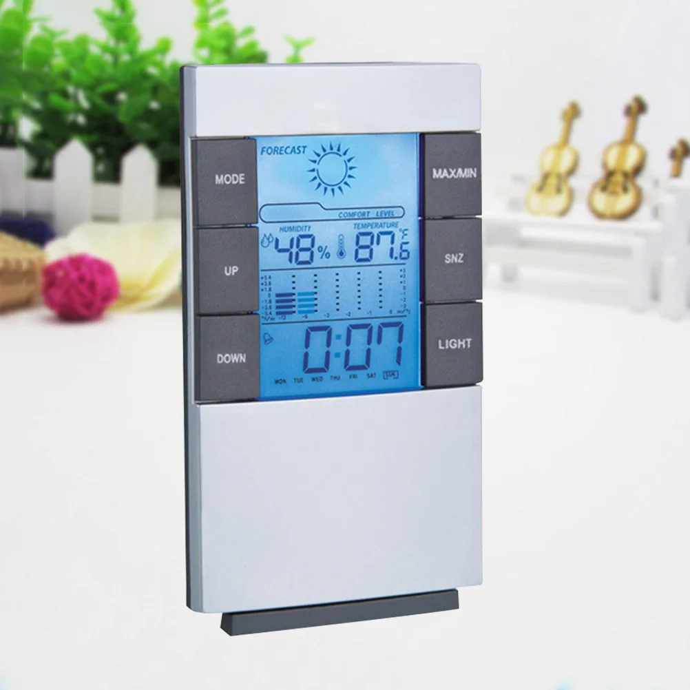 

1Pcs Electronic Humidity Temperature Meter LCD Digital Alarm Clock Indoor Thermometer Hygrometer Comfort Monitor