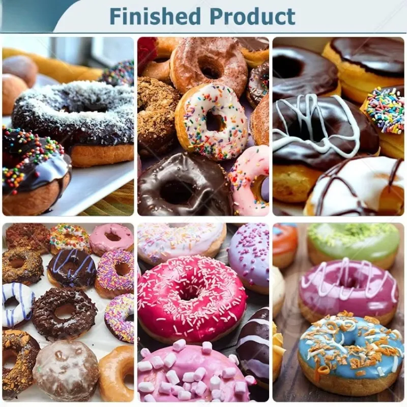 Automatische commerciële gist donut die machine maakt Kleine donutproductielijn