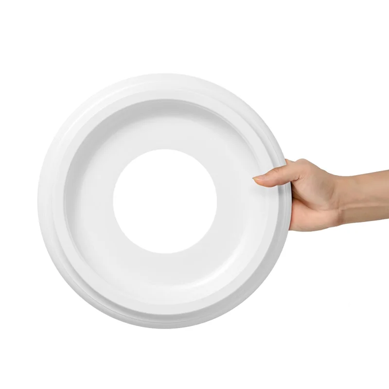 RALCA-4Pack ميدالية سقف من النايلون المصبوب باللون الأبيض لتركيبات الإضاءة ومراوح السقف 10Inod X 4In ID X 1-2/8In P (حتى 7-1/4In)