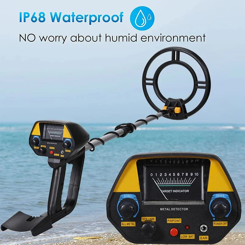 MD940 Lightweight Metal Detector with Waterproof Search Coil Gold Finder Treasure Hunter Sensitivity Metal Detectors