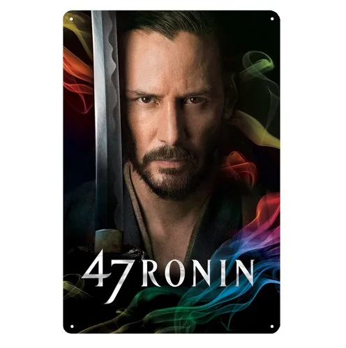 47 Ronin Keanu Reeves - Póster metálico de la película, cartel de metal, placa de aluminio de 20x30cm