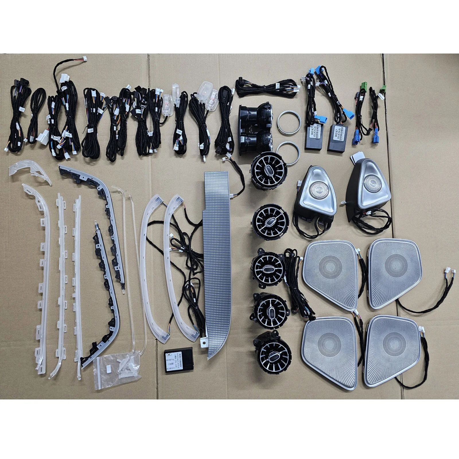 

Обновление 64 цвета W247 H247 внутреннее освещение для Mercedes Benz B/GLB/GLA отделка окружающего освещения 4D поворотный твитер вентиляционное отверстие