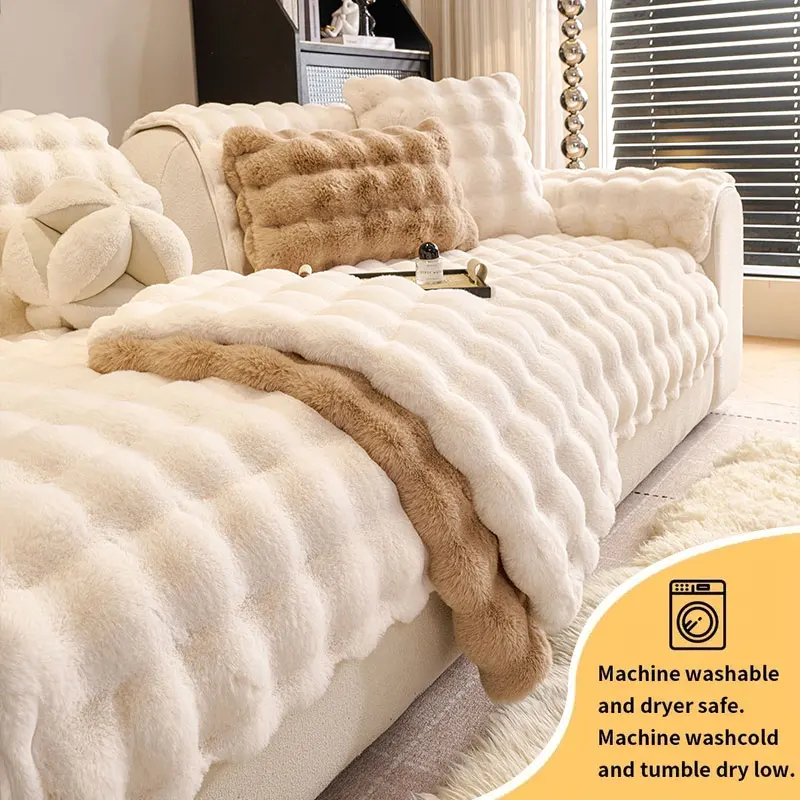 1PC-Wohnzimmer unregelmäßige Sofakissen neue Plüsch Herbst und Winter dickes Kissen Anti-Rutsch-Sofa spezielles staubdichtes Sofakissen