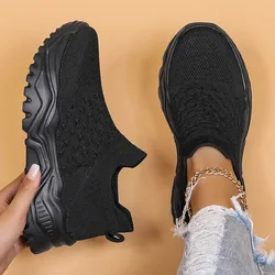 Shoes For Women Flying Weaving Breathable Large Size Sport Sneaker  Leisure Anti-Silp Walking Outdoor Zapatos for Female