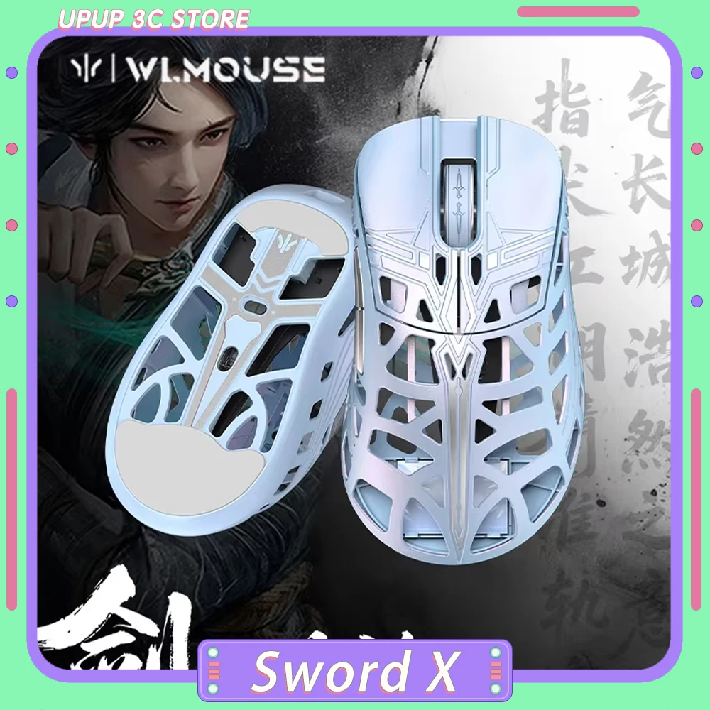 

Беспроводная игровая мышь WLmouse Sword X для совместной работы PAW3950HS, двухрежимный датчик, мышь из магниевого сплава, эргономичные аксессуары для ПК
