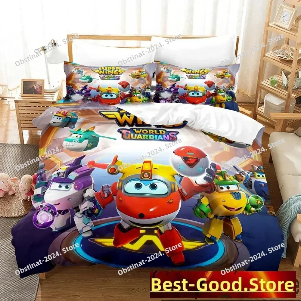 3D Super Cartoon Wings Bedding Set Duvet Cover Full Queen King Size Pillowcase Bed Print Bed Set Aldult Kid Bedroom Single Twin