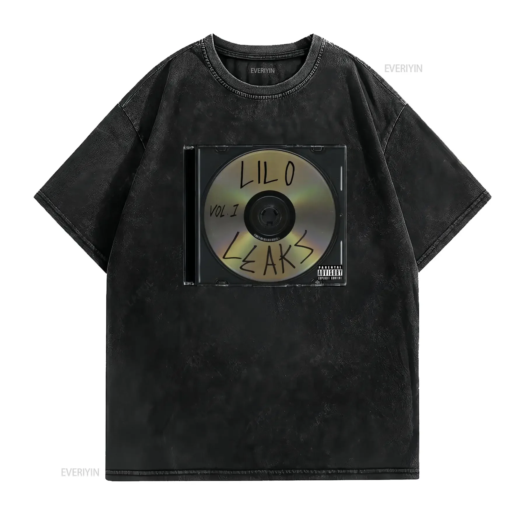 OsaMason Album Cover Lil O Leaks Merch Underground Rap Hip Hop Men's T Shirt vintage Washed streetwear Comfortable  vintage