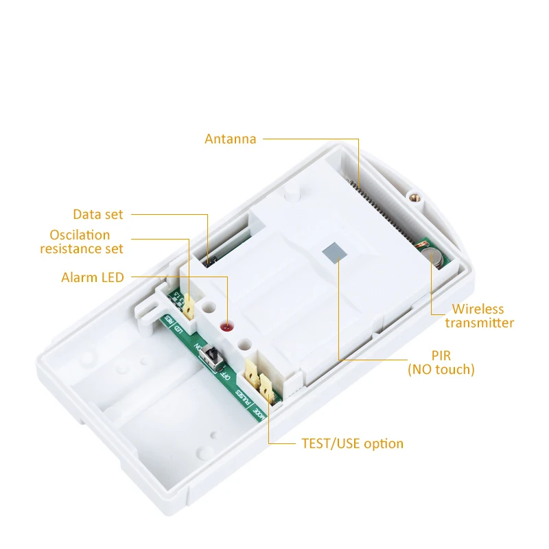 Outdoor Wireless Infrared PIR Motion Sensor Anti-tamper Anti-pet 100 Degrees 12-meter Detecting Range for Smart Home