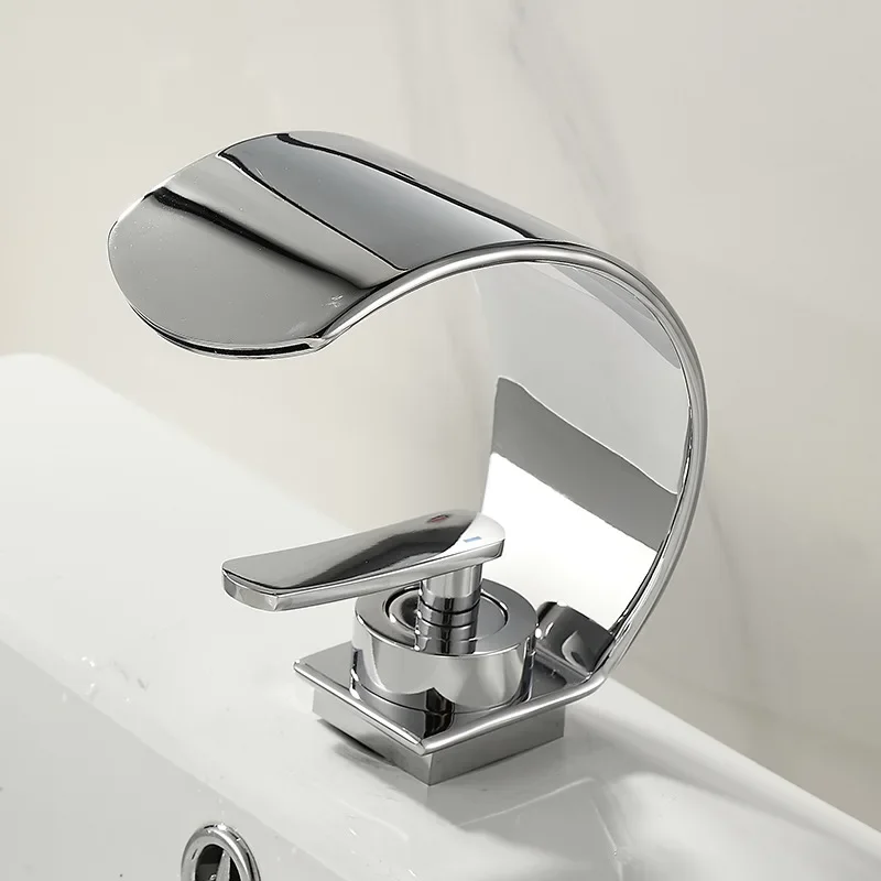 Imagem -04 - Torneira Moderna da Bacia do Único Furo para o Banheiro Preto Fosco Ouro Branco Torneira da Bacia Torneira Misturadora Acessórios do Banheiro tipo Coreano